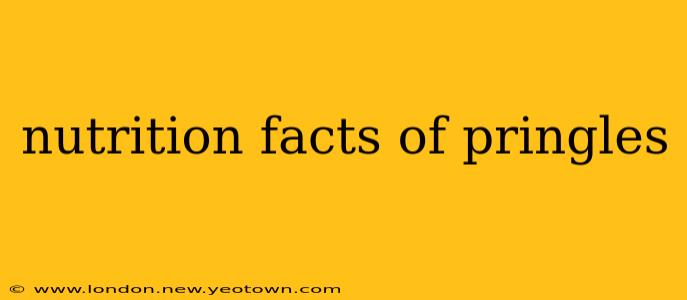nutrition facts of pringles