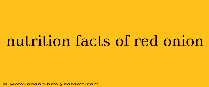 nutrition facts of red onion