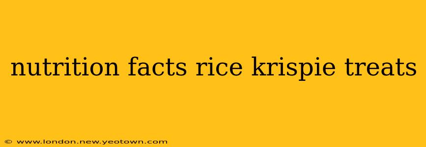 nutrition facts rice krispie treats