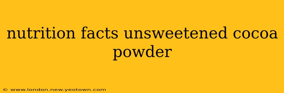 nutrition facts unsweetened cocoa powder