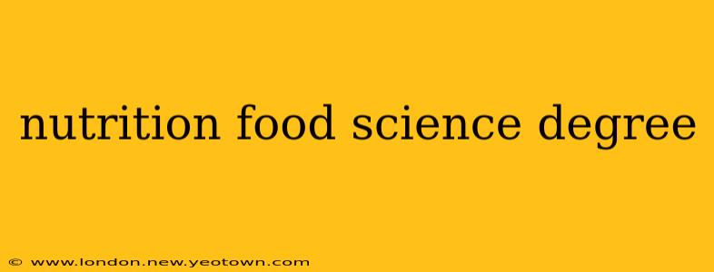 nutrition food science degree