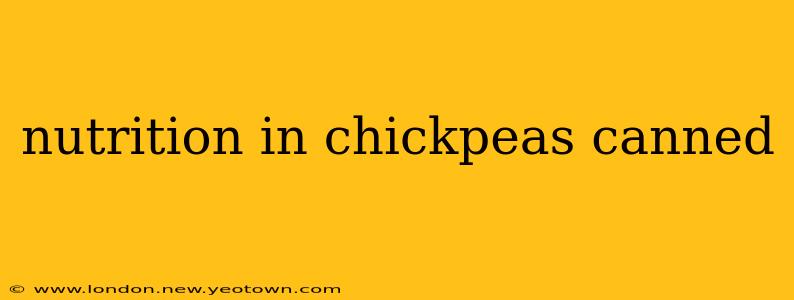 nutrition in chickpeas canned