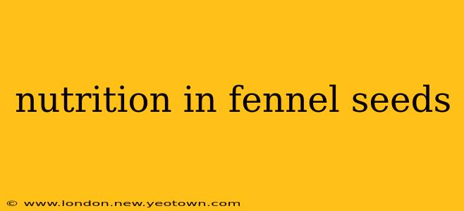 nutrition in fennel seeds