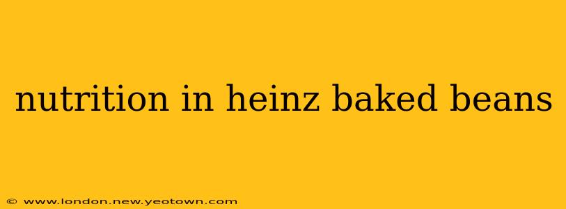nutrition in heinz baked beans