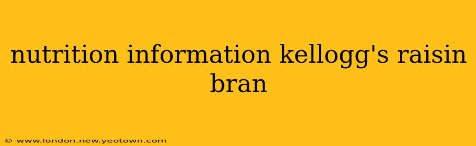nutrition information kellogg's raisin bran