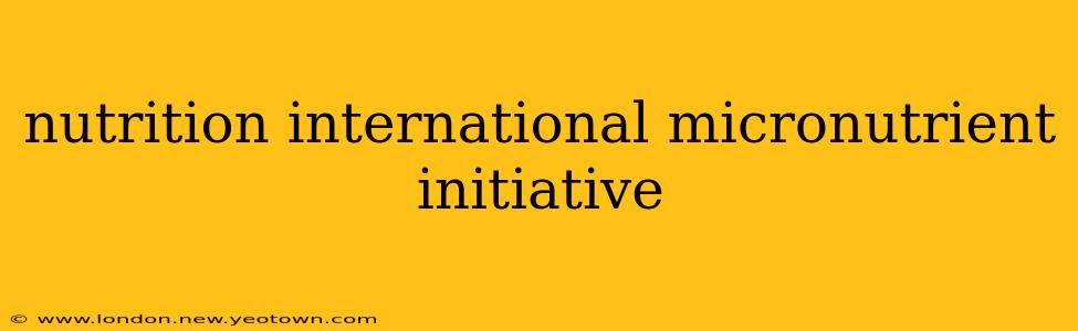 nutrition international micronutrient initiative