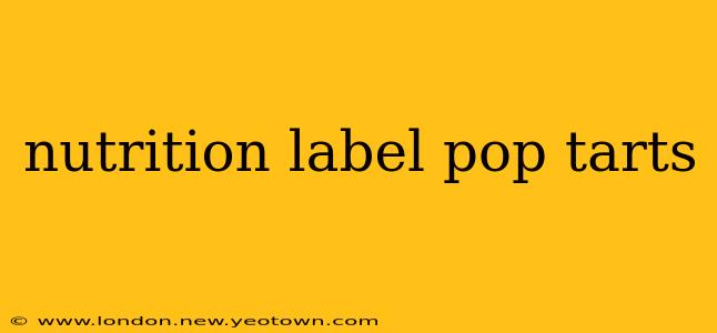 nutrition label pop tarts