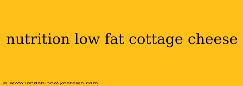 nutrition low fat cottage cheese