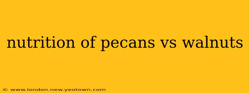 nutrition of pecans vs walnuts