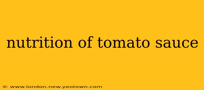 nutrition of tomato sauce