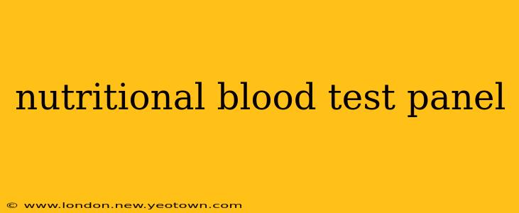nutritional blood test panel