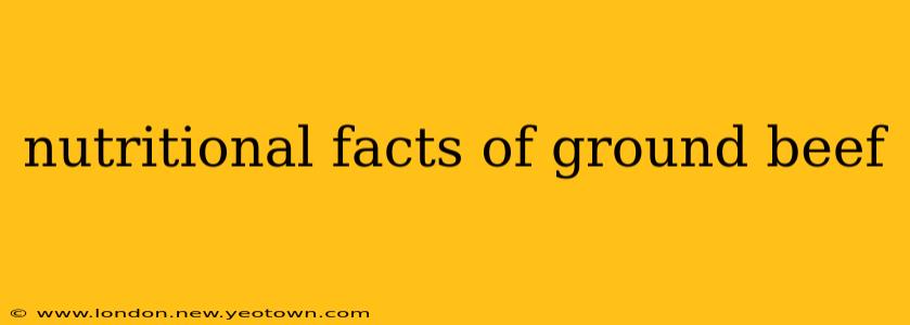 nutritional facts of ground beef