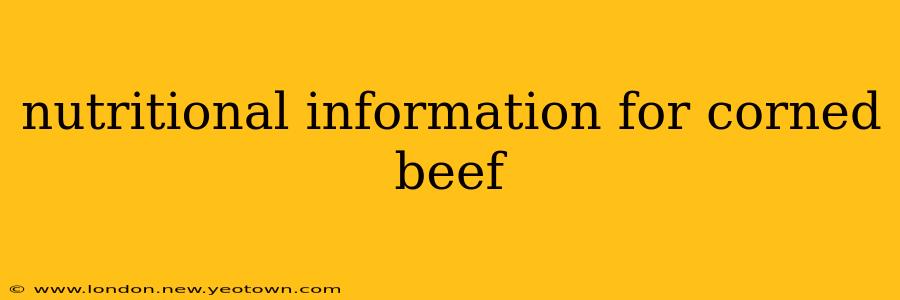 nutritional information for corned beef