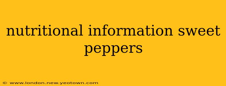 nutritional information sweet peppers