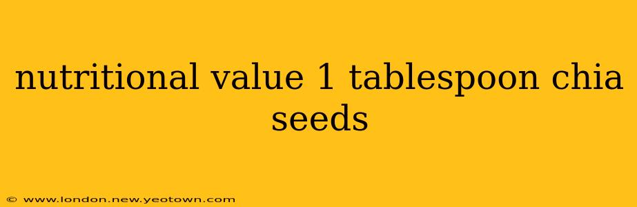 nutritional value 1 tablespoon chia seeds