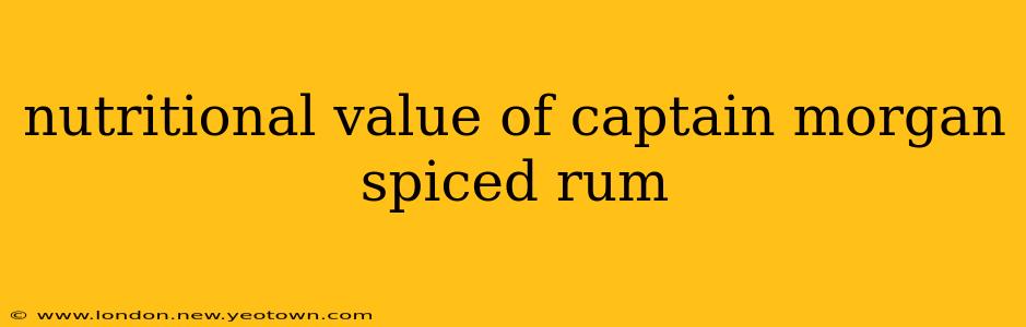 nutritional value of captain morgan spiced rum