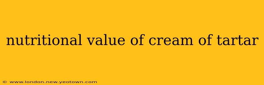 nutritional value of cream of tartar