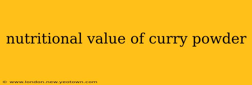 nutritional value of curry powder