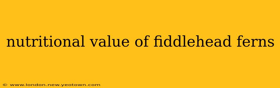 nutritional value of fiddlehead ferns