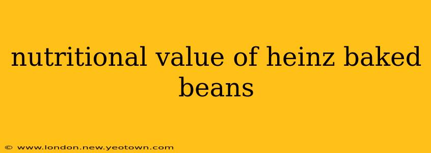 nutritional value of heinz baked beans