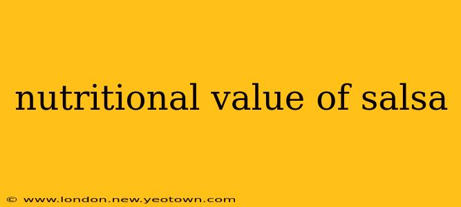 nutritional value of salsa