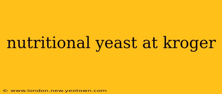 nutritional yeast at kroger