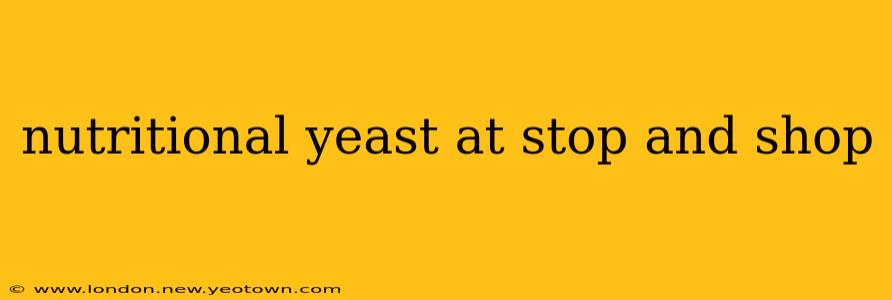 nutritional yeast at stop and shop
