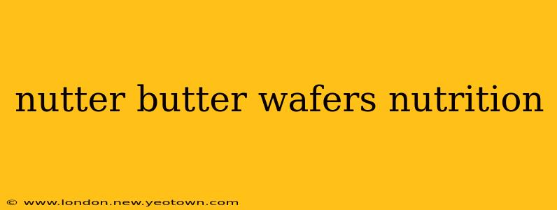 nutter butter wafers nutrition
