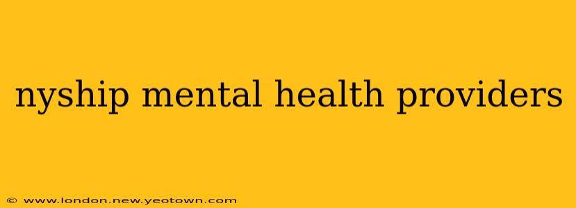 nyship mental health providers
