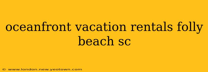 oceanfront vacation rentals folly beach sc