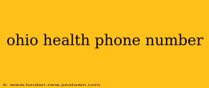 ohio health phone number