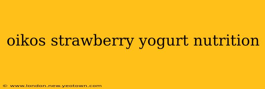 oikos strawberry yogurt nutrition