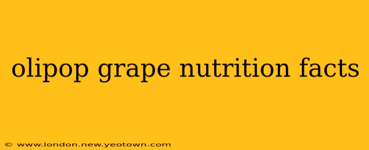 olipop grape nutrition facts