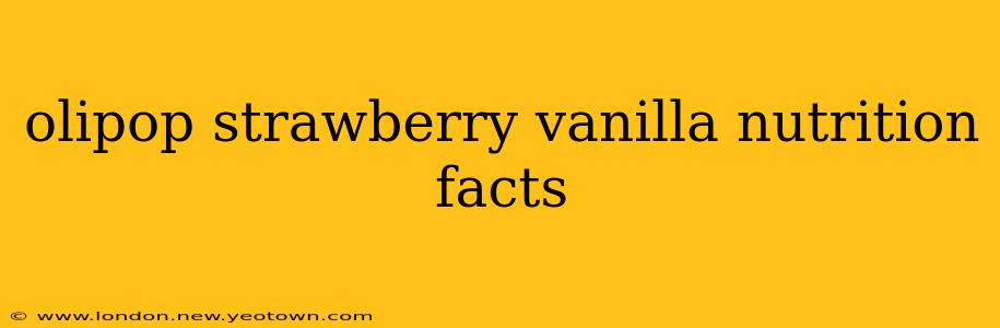 olipop strawberry vanilla nutrition facts