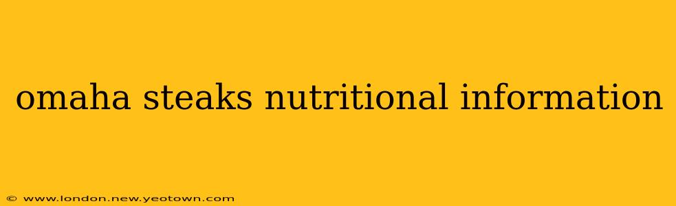 omaha steaks nutritional information