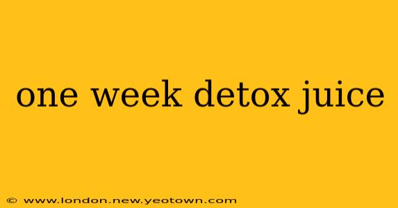 one week detox juice