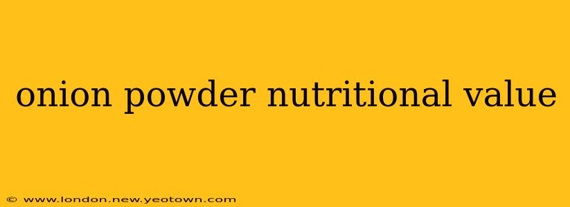 onion powder nutritional value