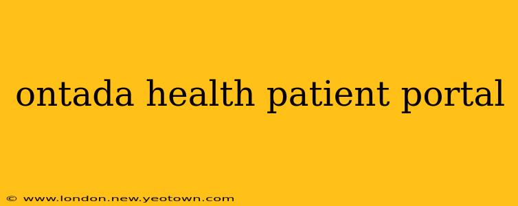 ontada health patient portal