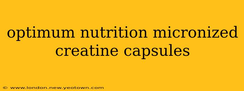 optimum nutrition micronized creatine capsules