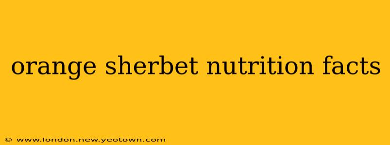 orange sherbet nutrition facts