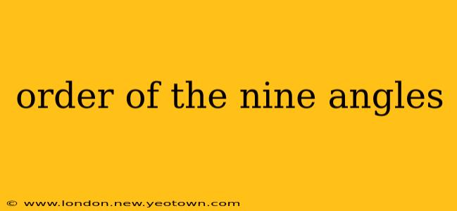 order of the nine angles