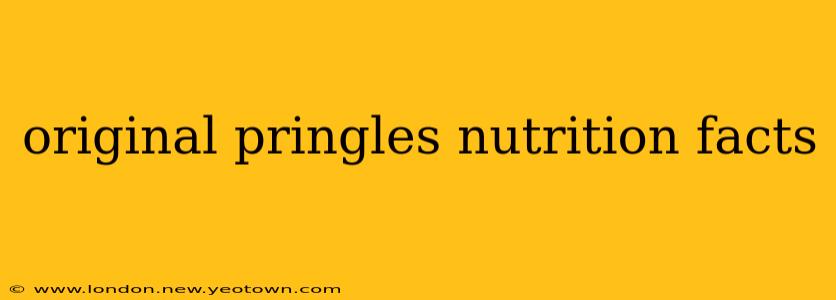 original pringles nutrition facts