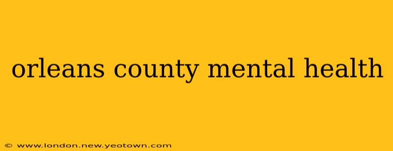 orleans county mental health