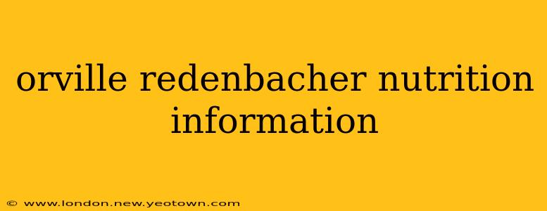 orville redenbacher nutrition information