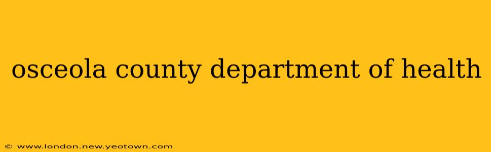 osceola county department of health