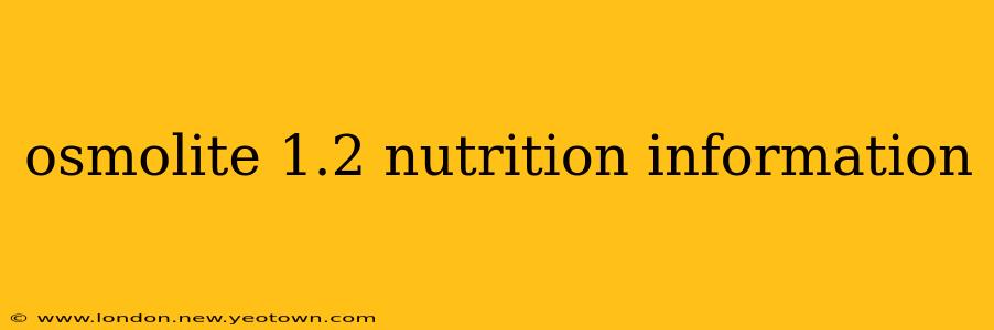 osmolite 1.2 nutrition information