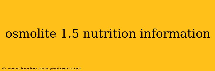 osmolite 1.5 nutrition information