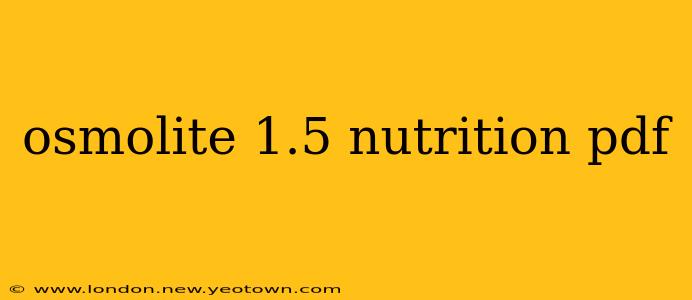 osmolite 1.5 nutrition pdf
