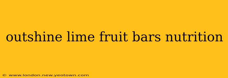 outshine lime fruit bars nutrition