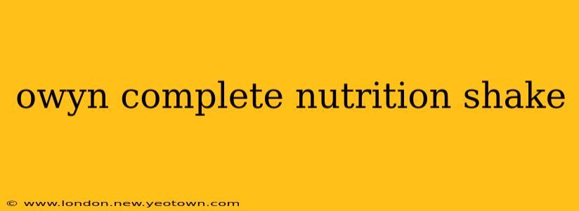 owyn complete nutrition shake